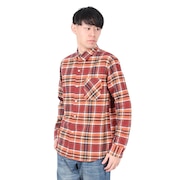 (メンズ)カジュアルシャツ チェックシャツ ビエラチェック 長袖シャツ 2413500 35 RED レッド