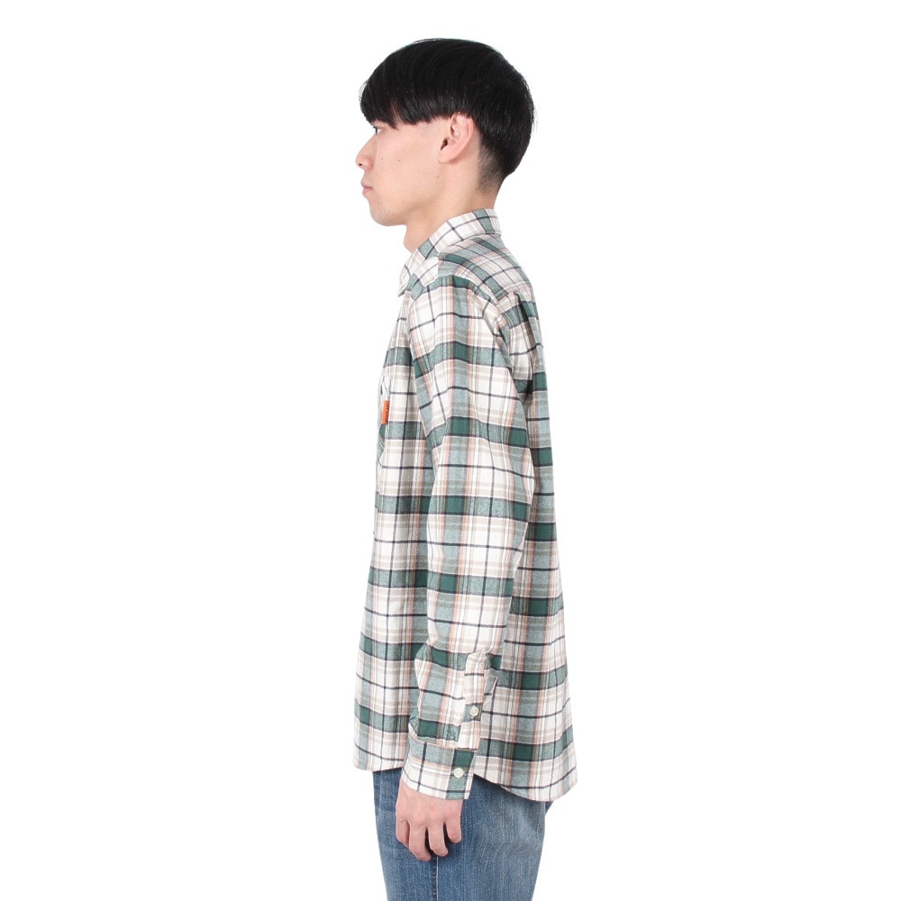 クリフメイヤー（KRIFF MAYER）（メンズ）カジュアルシャツ チェックシャツ ビエラチェック 長袖シャツ 2413500 9 NATURAL
