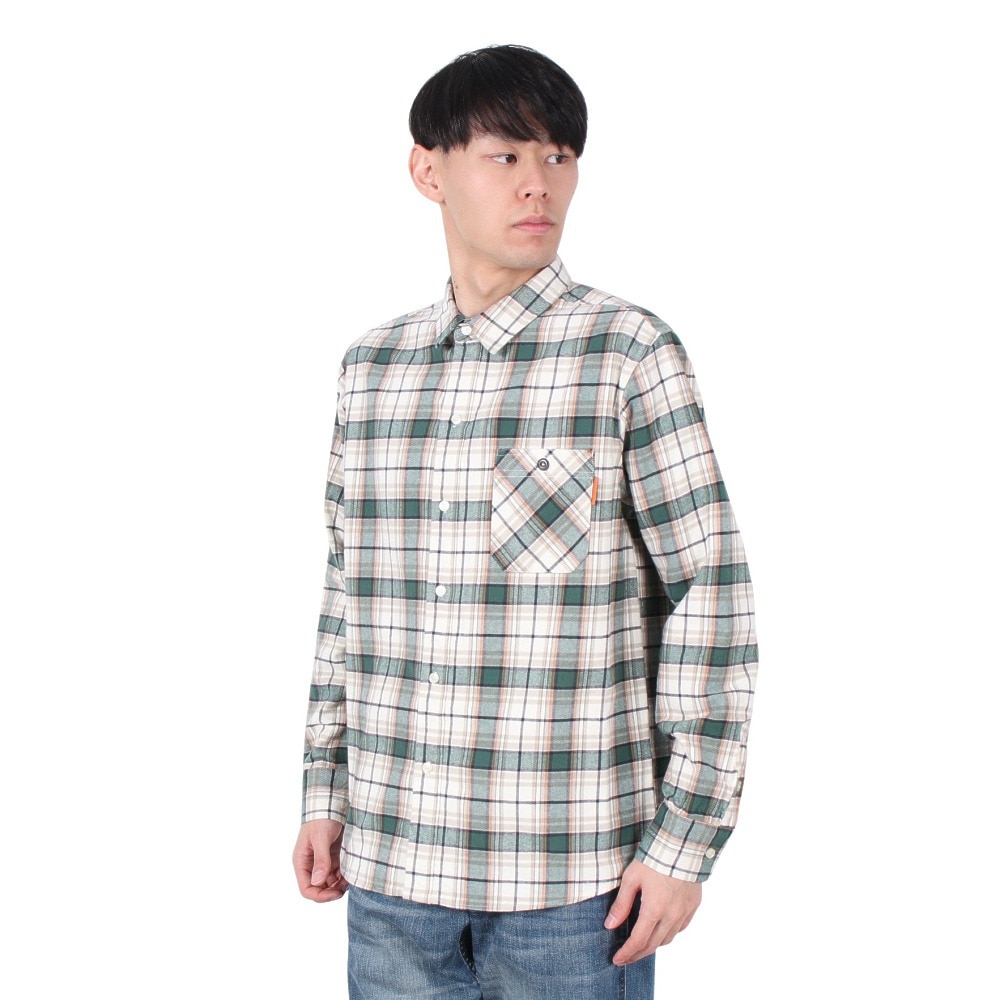クリフメイヤー（KRIFF MAYER）（メンズ）カジュアルシャツ チェックシャツ ビエラチェック 長袖シャツ 2413500 9 NATURAL