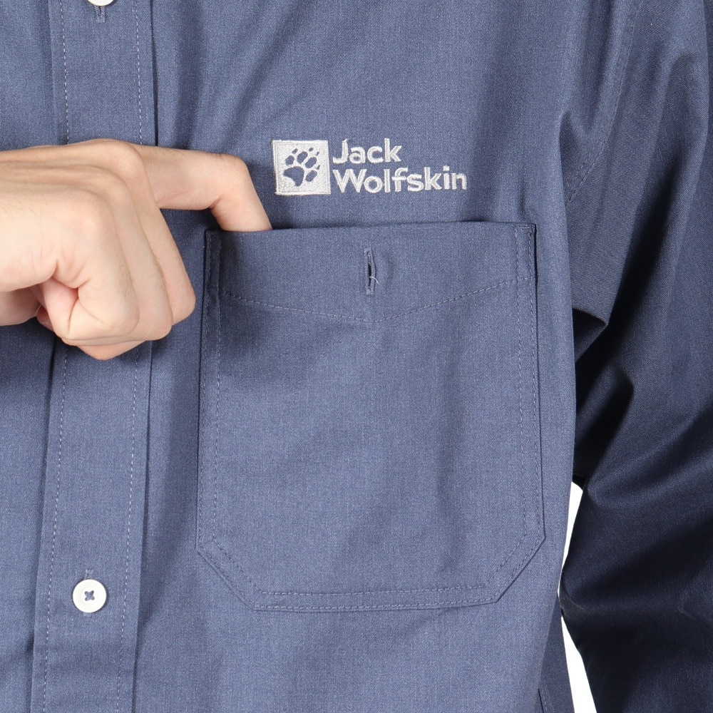 ジャックウルフスキン（JackWolfskin）（メンズ）ポー シャンブレー ワークシャツ A63202-C0415
