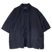 (メンズ)シャーリングレースビッグシャツ 344003 BLK
