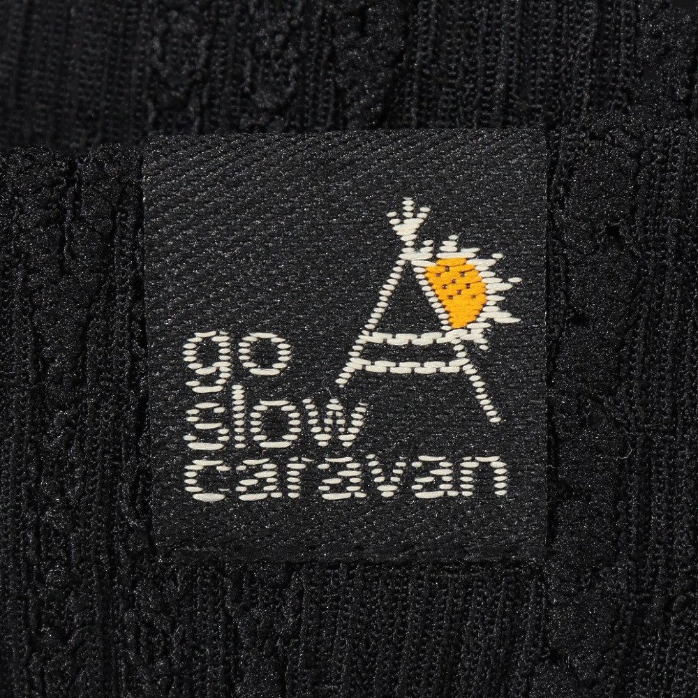 ゴースローキャラバン（GOSLOWCARAVAN）（メンズ、レディース）シャーリングレース ビッグ 半袖シャツ 364001 BLK