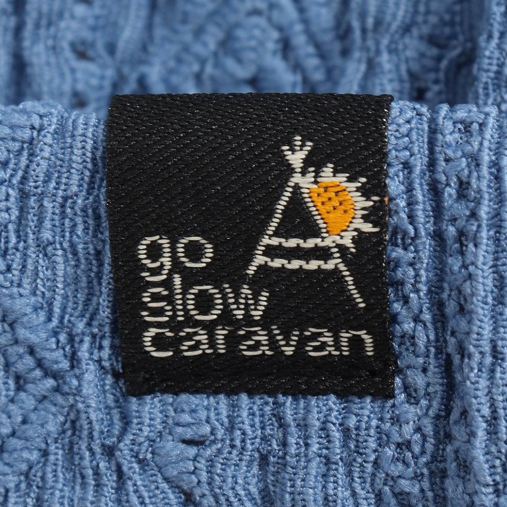 ゴースローキャラバン（GOSLOWCARAVAN）（メンズ、レディース）シャーリングレース ビッグ 半袖シャツ 364001 BLU