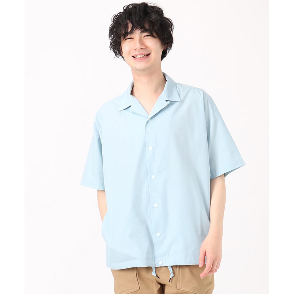 チャムス（CHUMS）（メンズ）半袖シャツ オーバーサイズドショートスリーブワークシャツ CH02-1185-A002 ライトブルー