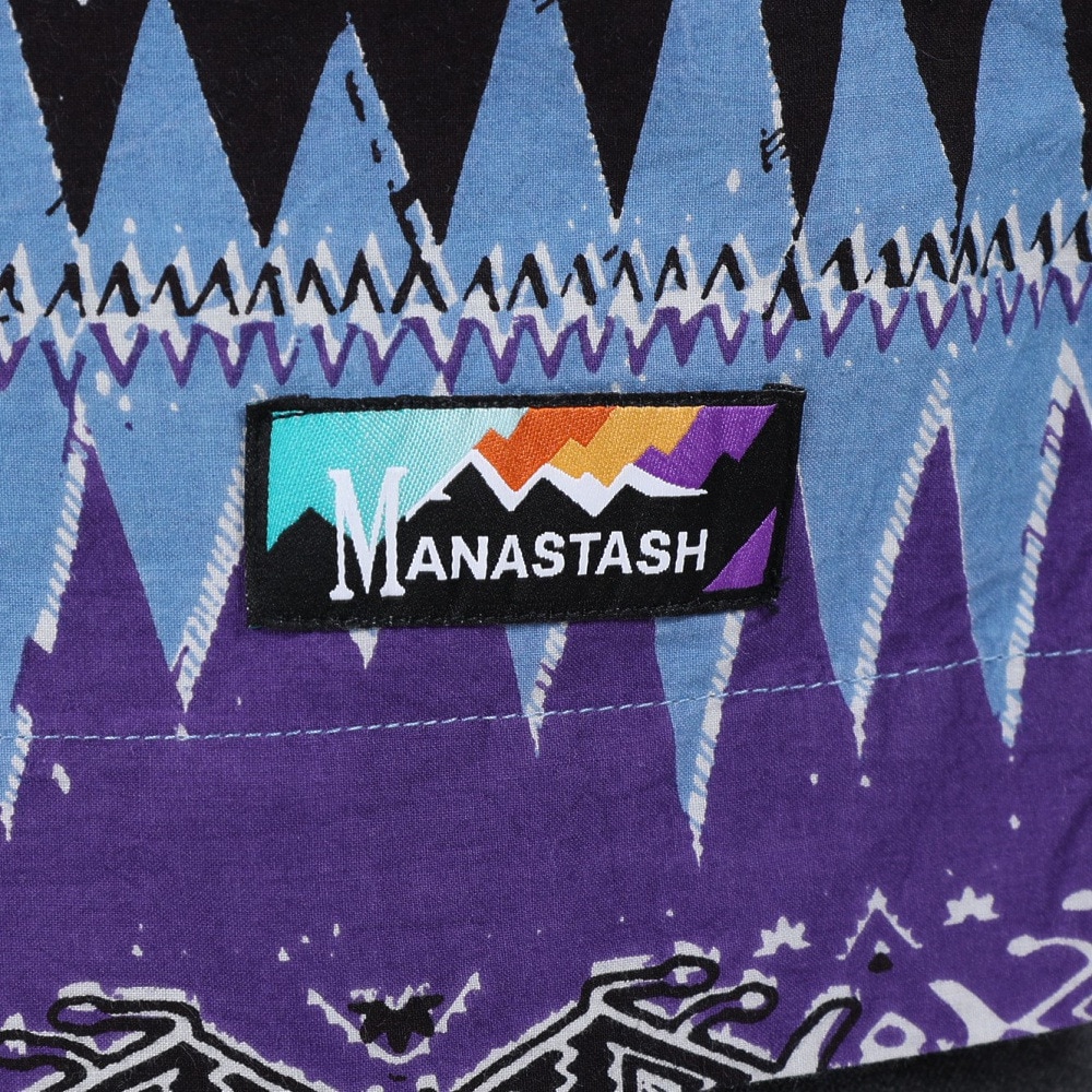 マナスタッシュ（MANASTASH）（メンズ）カジュアルシャツ JAIPUR SHIRT 23 ジャイプルシャツ 792-3123008 PPL パープル×ブラック