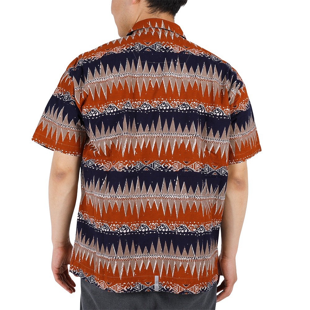 マナスタッシュ（MANASTASH）（メンズ）カジュアルシャツ JAIPUR SHIRT 23 ジャイプルシャツ 792-3123008 RST ブラウン×ネイビー