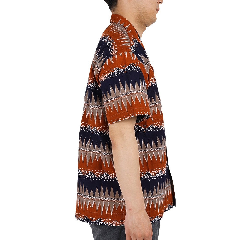 マナスタッシュ（MANASTASH）（メンズ）カジュアルシャツ JAIPUR SHIRT 23 ジャイプルシャツ 792-3123008 RST ブラウン×ネイビー