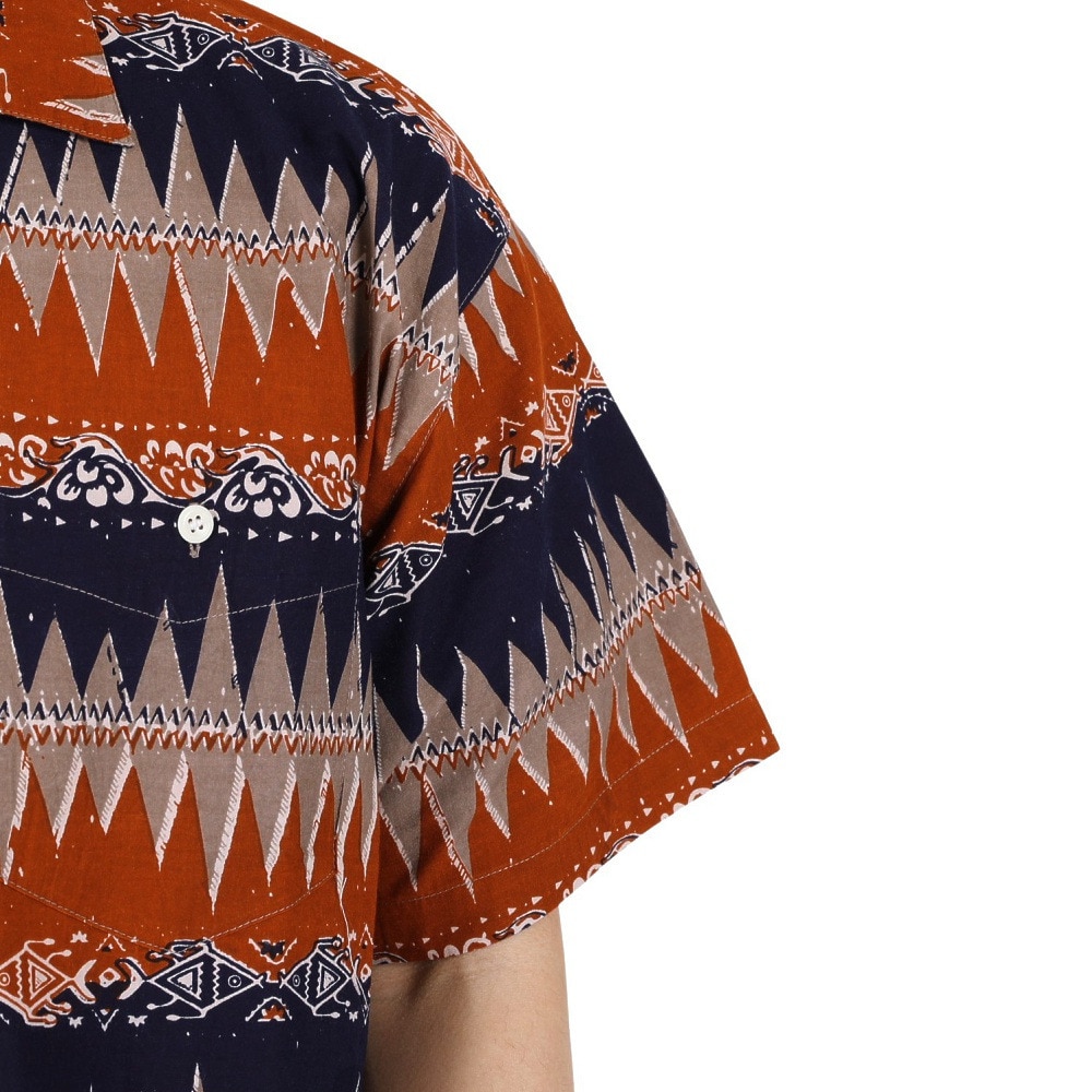 マナスタッシュ（MANASTASH）（メンズ）カジュアルシャツ JAIPUR SHIRT 23 ジャイプルシャツ 792-3123008 RST ブラウン×ネイビー