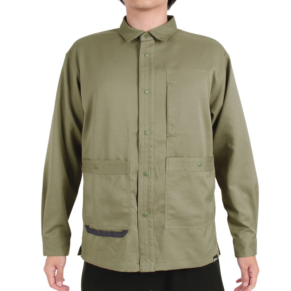 ジャックウルフスキン（JackWolfskin）（メンズ）カジュアルシャツ 長袖シャツ JP ブッシュクラフト オーバーシャツ 5032421-4550 カーキ