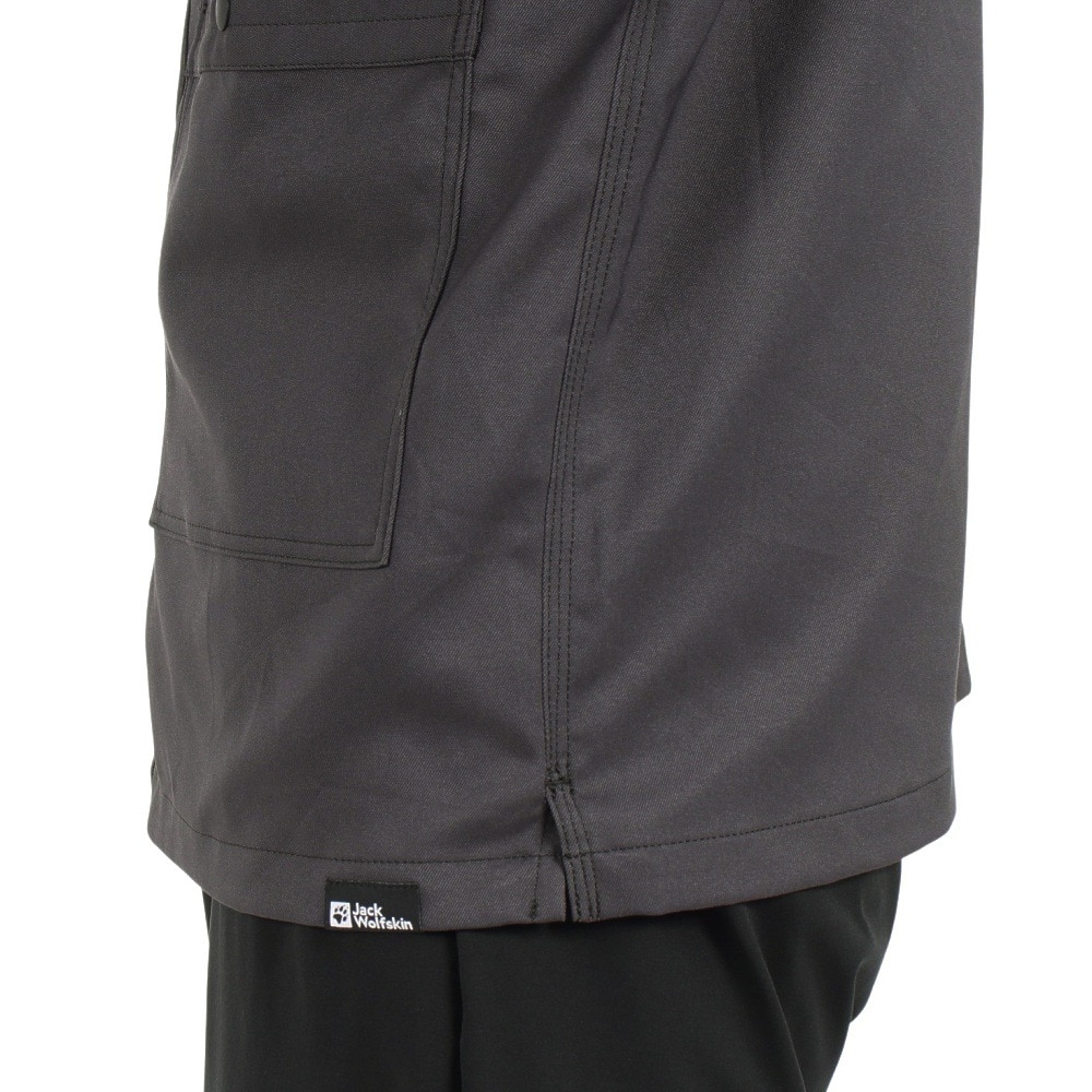 ジャックウルフスキン（JackWolfskin）（メンズ）カジュアルシャツ 長袖シャツ JP ブッシュクラフト オーバーシャツ 5032421-6350 チャコールグレー