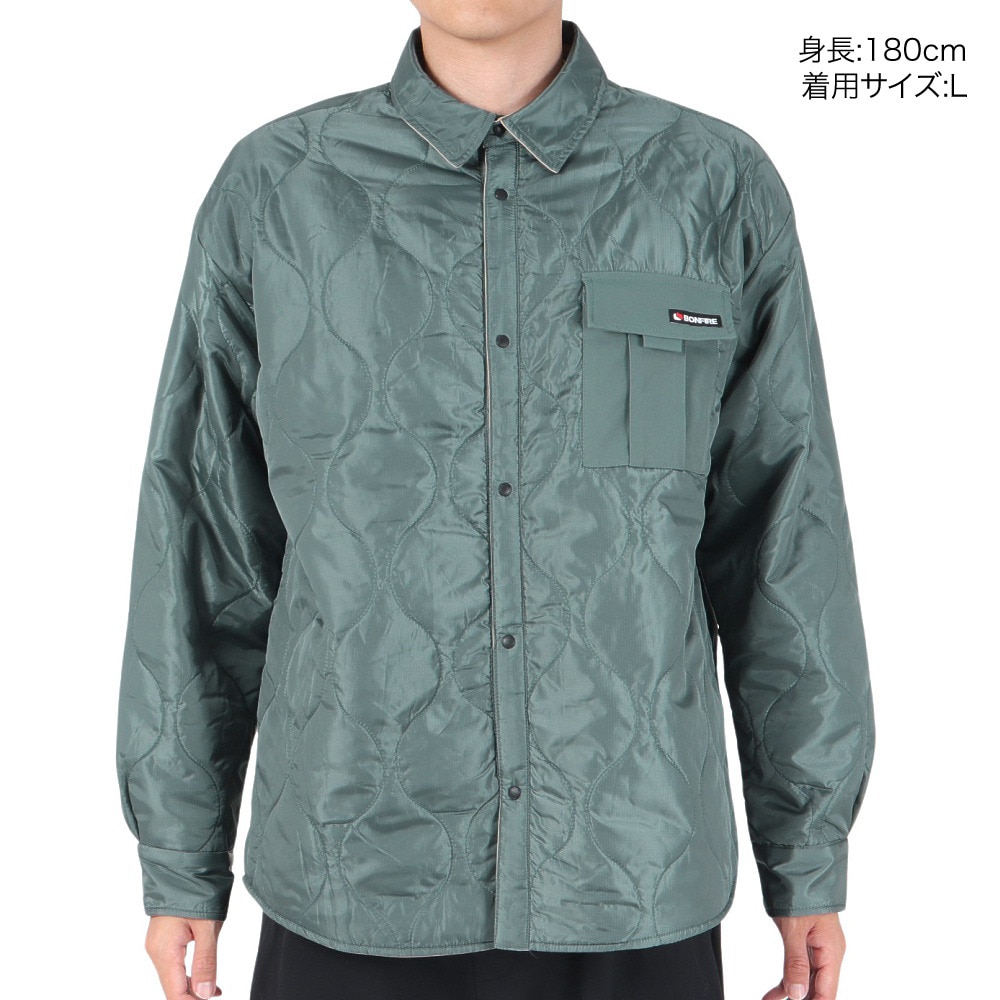 ボンファイア（Bonfire）（メンズ）BLAZE QUILTED シャツジャケット 50BNF3FEG2283 GRN