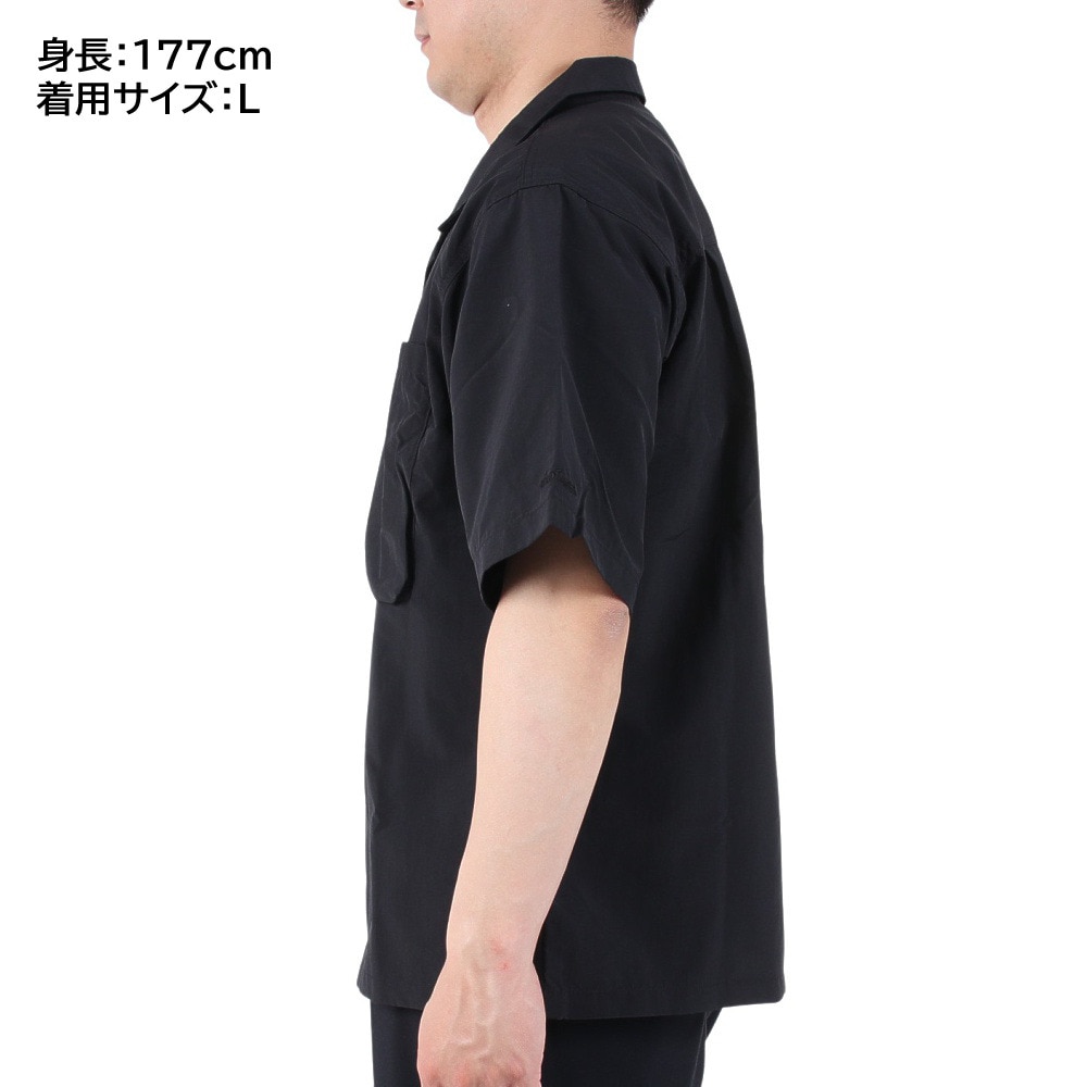 ワイルドシングス（WILD THINGS）（メンズ）カジュアルシャツ サプレックス キャンプシャツ WT23008AD-BLACK ブラック