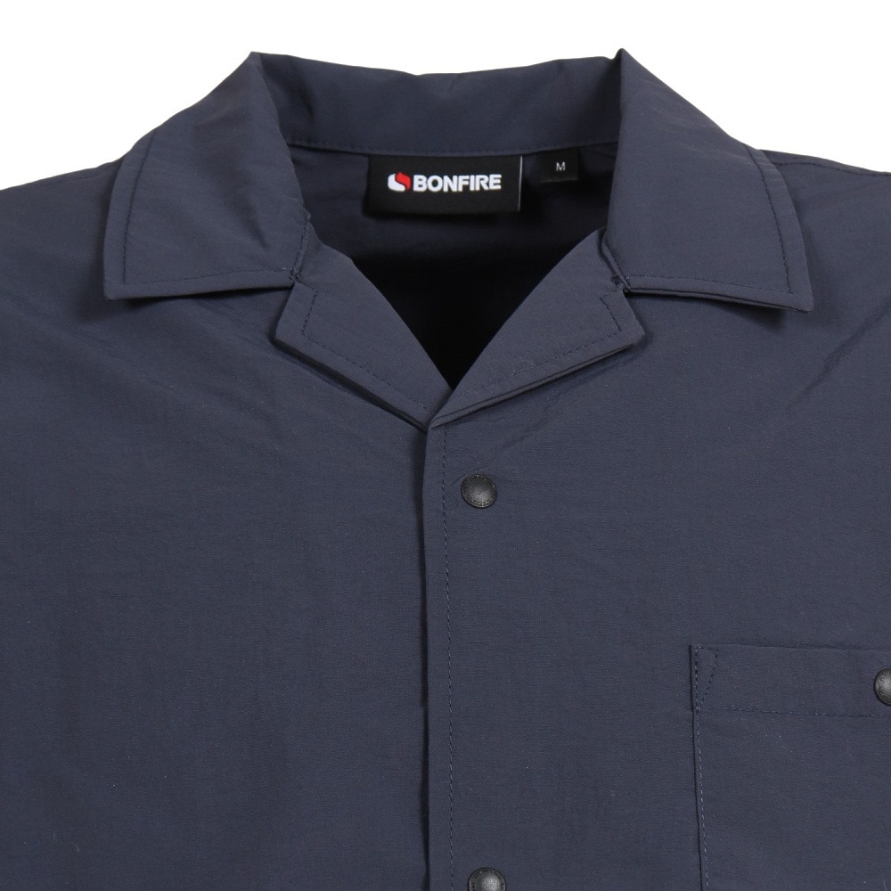ボンファイア（Bonfire）（メンズ）カジュアルシャツ 半袖 オープンカラーシャツ 20BNF3SEG2280 NVY ネイビー