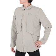 (メンズ)長袖シャツ DISKOVERA M 1403921-5150 カーキ カジュアルシャツ 速乾 UVカット
