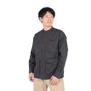 (メンズ)コットニー ノーカラーシャツジャケット A63219-6350