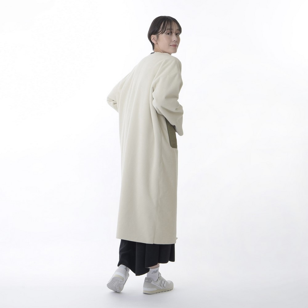 ニューバランス（new balance）（レディース）フリース コート アウター MT1996 防風フリースリバーシブルコート AWJ35109BE ベージュ