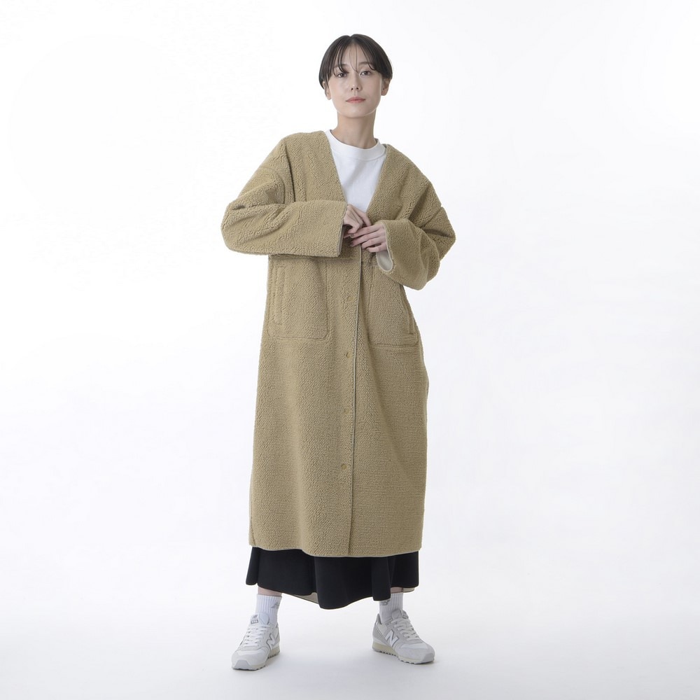 ニューバランス（new balance）（レディース）フリース コート アウター MT1996 防風フリースリバーシブルコート AWJ35109BE ベージュ