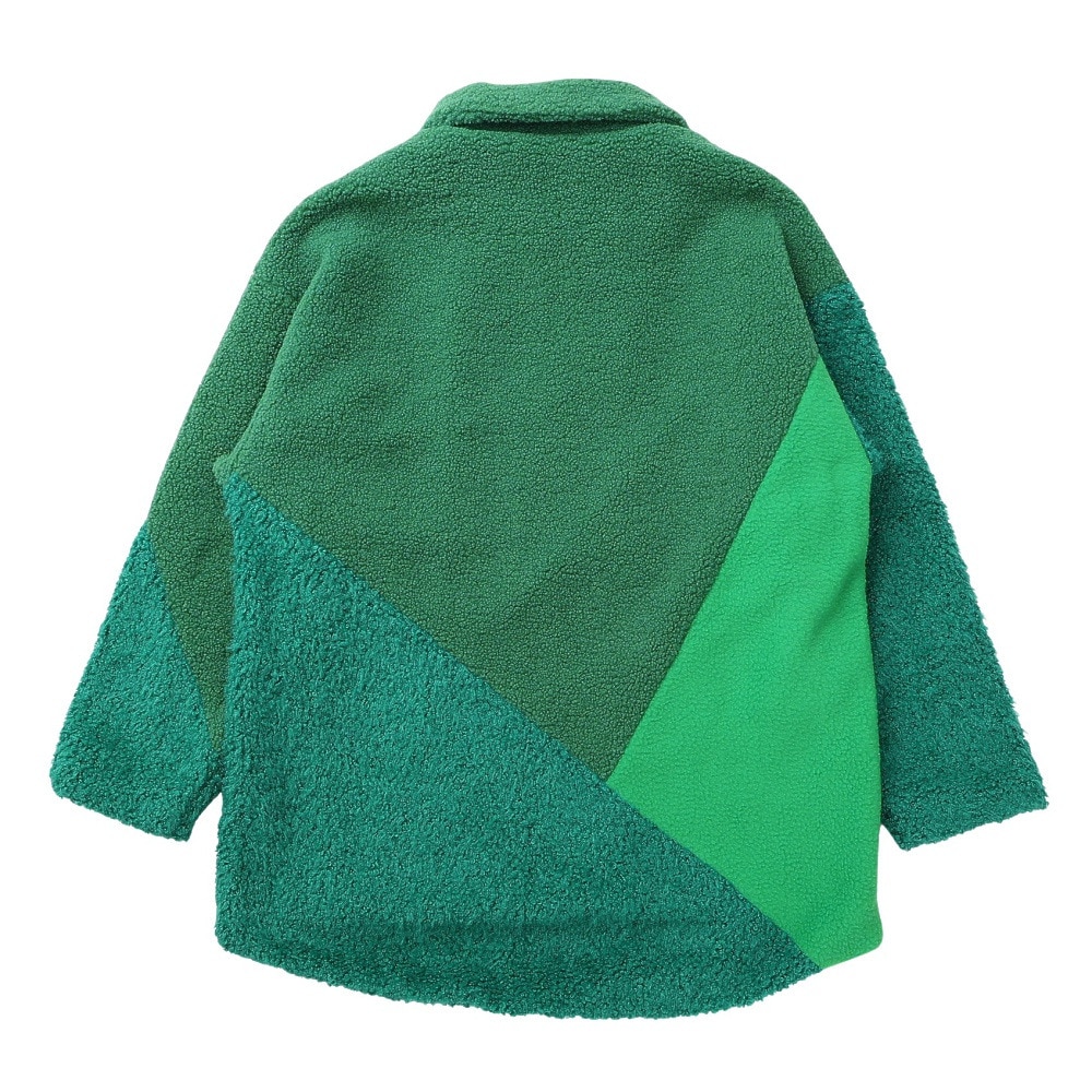 ゴースローキャラバン(GOSLOWCARAVAN)ボア×フリース パッチワークコート 350219 GRN(Lady’s) ゴースローキャラバン（GOSLOWCARAVAN）（レディース）ボア×フリース