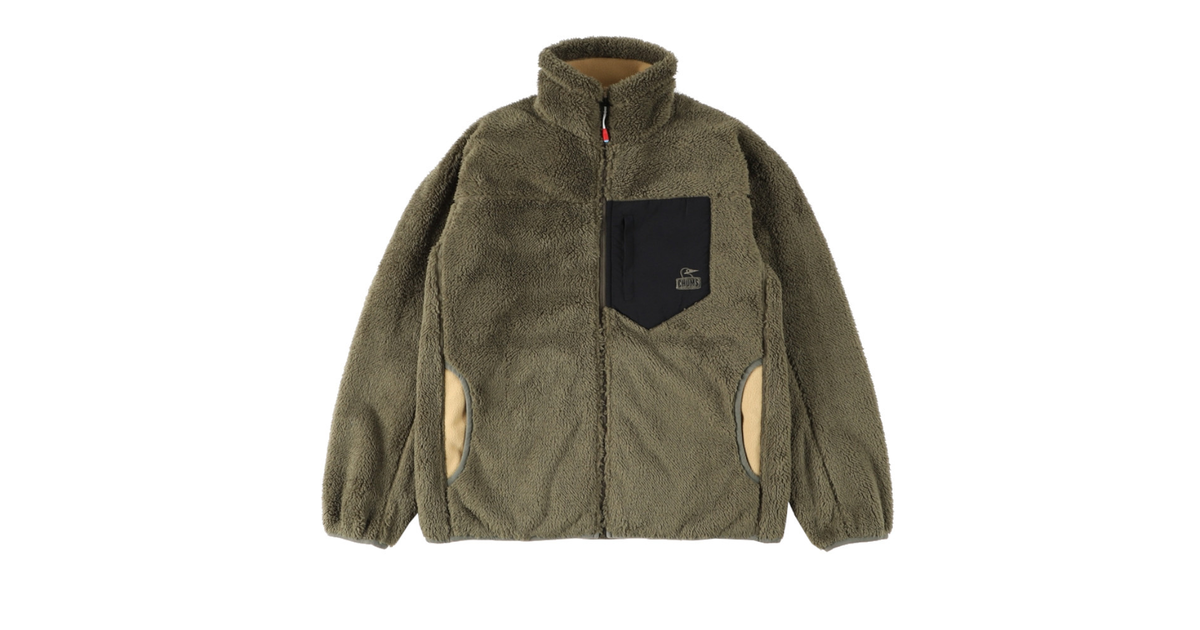 チャムス｜ボンディングフリースジャケット Bonding Fleece もこもこ ボア CH14-1277-M022 ワンポイント -  アウトドア・キャンプ用品はエルブレス