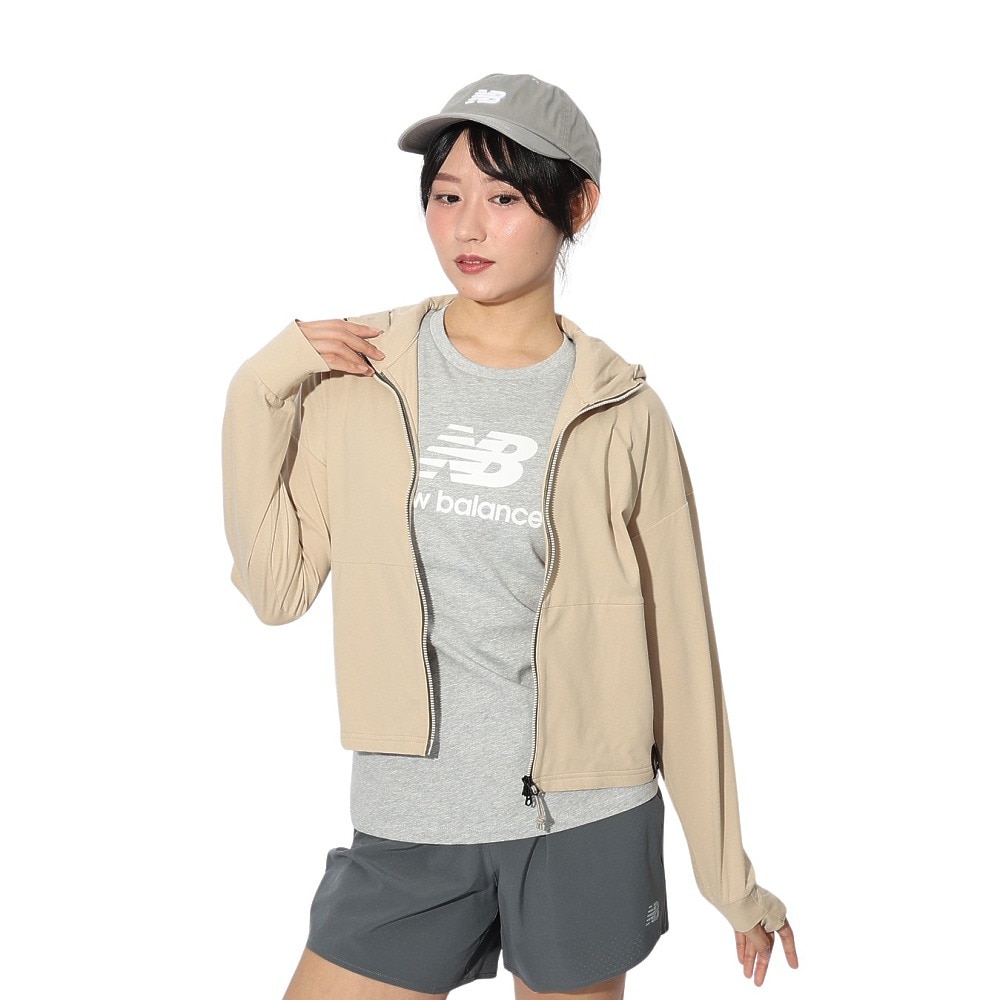 ニューバランス（new balance）（レディース）ラッシュガード 長袖 パーカー フルジップ 速乾 UVカット 紫外線対策 MT1996 AWJ35022INC アウター