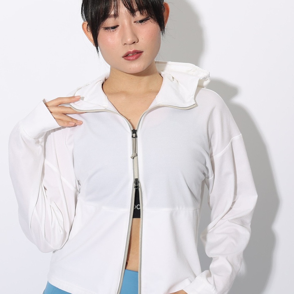 ニューバランス（new balance）（レディース）ラッシュガード 長袖 パーカー フルジップ 速乾 UVカット 紫外線対策 MT1996 AWJ35022MW1 アウター