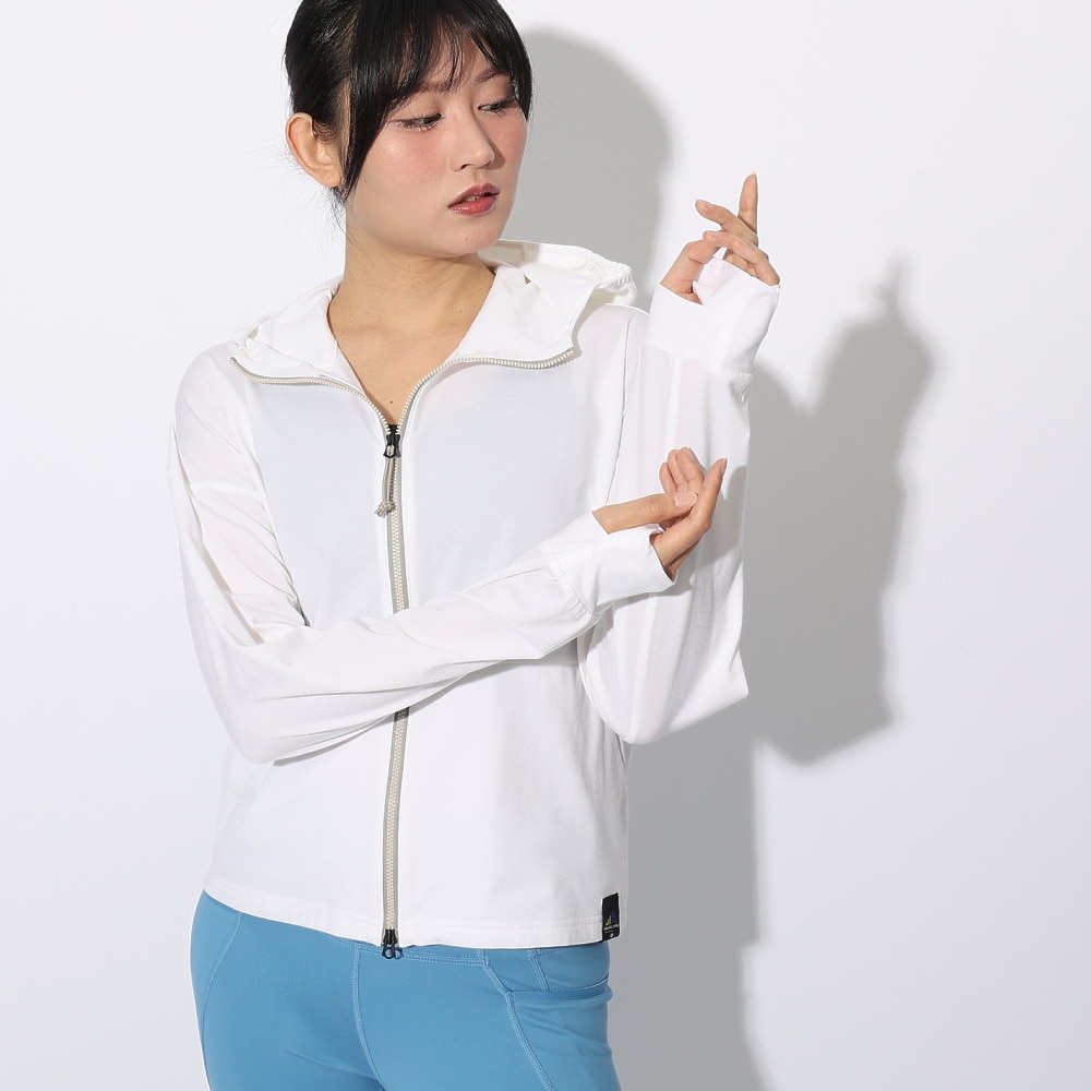 ニューバランス（new balance）（レディース）ラッシュガード 長袖 パーカー フルジップ 速乾 UVカット 紫外線対策 MT1996 AWJ35022MW1 アウター