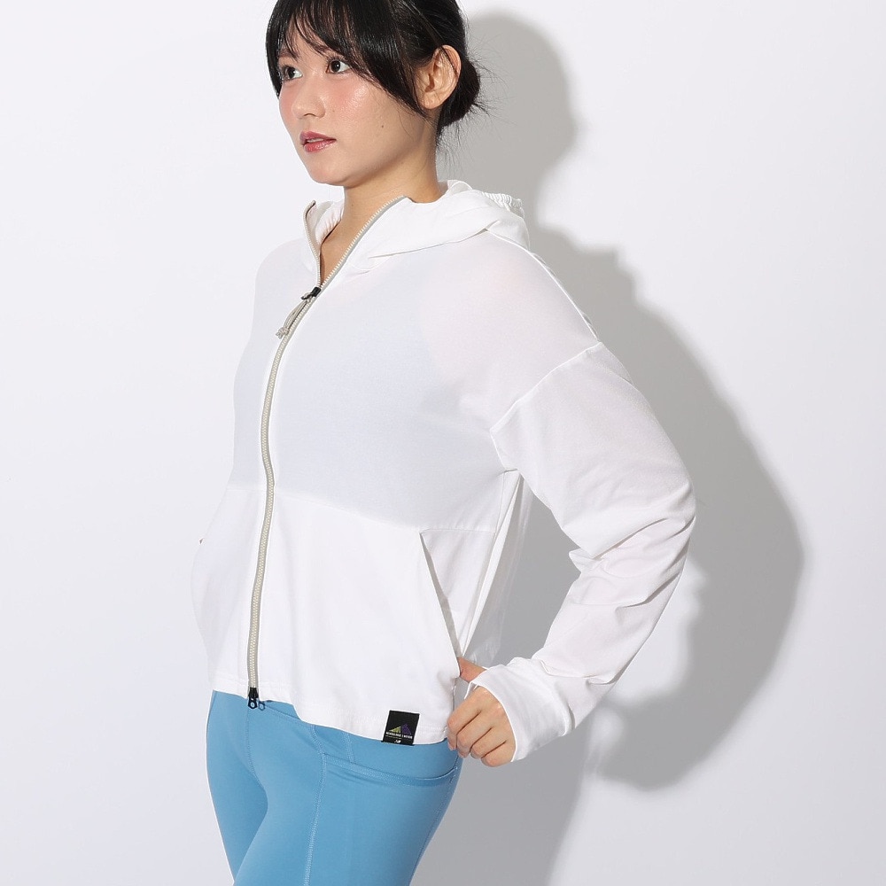 ニューバランス（new balance）（レディース）ラッシュガード 長袖 パーカー フルジップ 速乾 UVカット 紫外線対策 MT1996 AWJ35022MW1 アウター