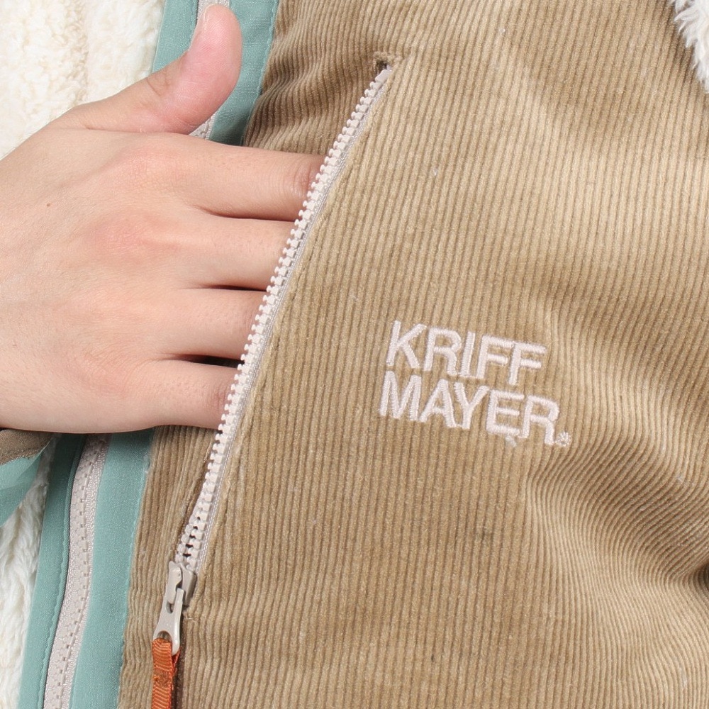 クリフメイヤー（KRIFF MAYER）（レディース）フリースジャケット シャギーボアスタンドネックジャケット 2214405L-9 NATURAL キナリ