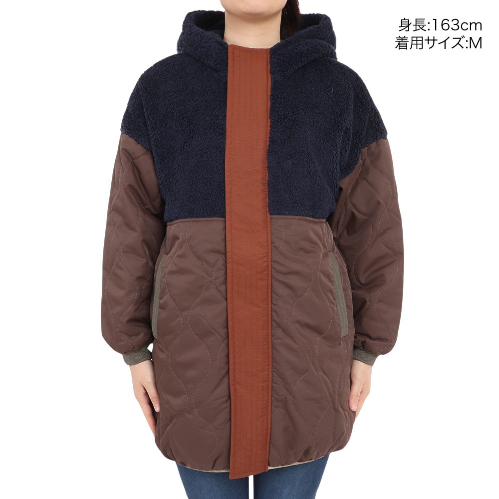 クリフメイヤー（KRIFF MAYER）（レディース）キルト×ボア切替ジャケット 2225116L--79:NAVY アウター