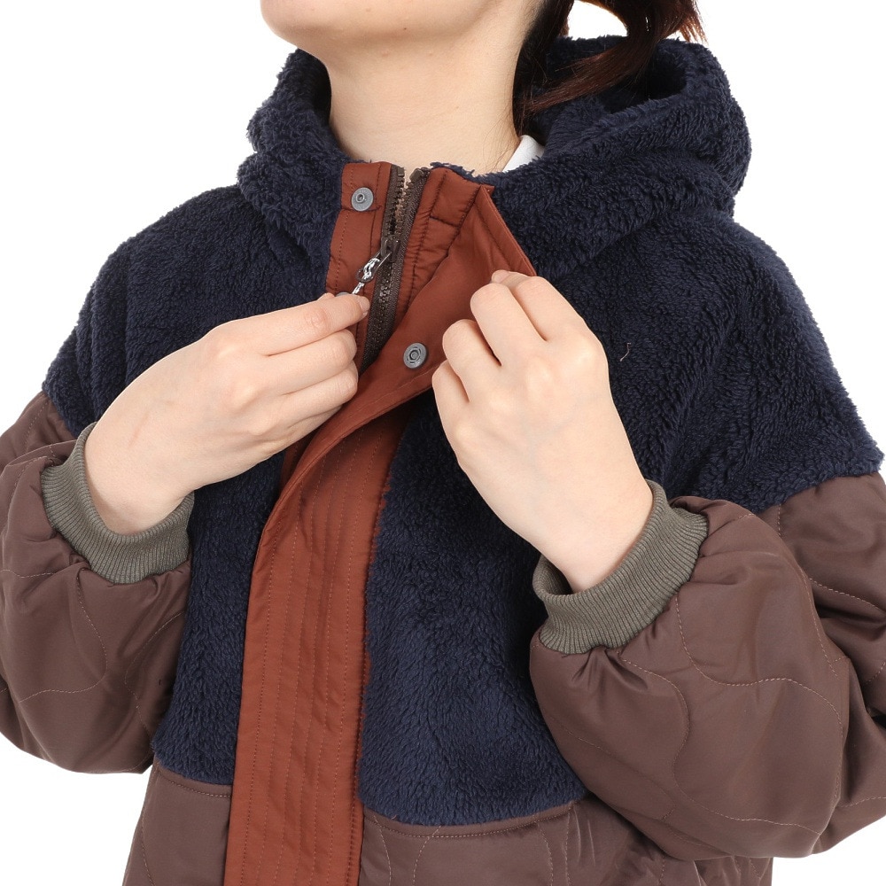 クリフメイヤー（KRIFF MAYER）（レディース）キルト×ボア切替ジャケット 2225116L--79:NAVY アウター