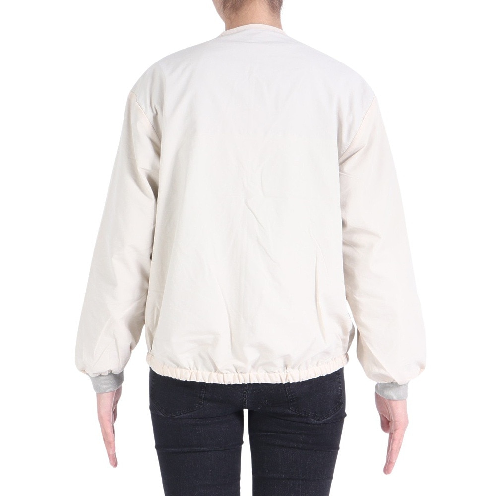 クリフメイヤー（KRIFF MAYER）（レディース）アウター リバーシブル ノーカラー ひっくりライトジャケット 2334401L-8:IVORY ホワイト×ブルー