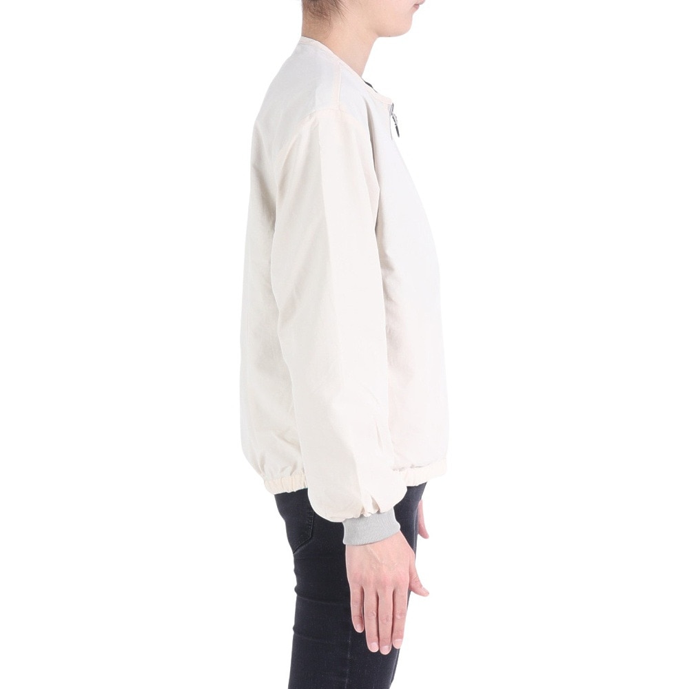 クリフメイヤー（KRIFF MAYER）（レディース）アウター リバーシブル ノーカラー ひっくりライトジャケット 2334401L-8:IVORY ホワイト×ブルー