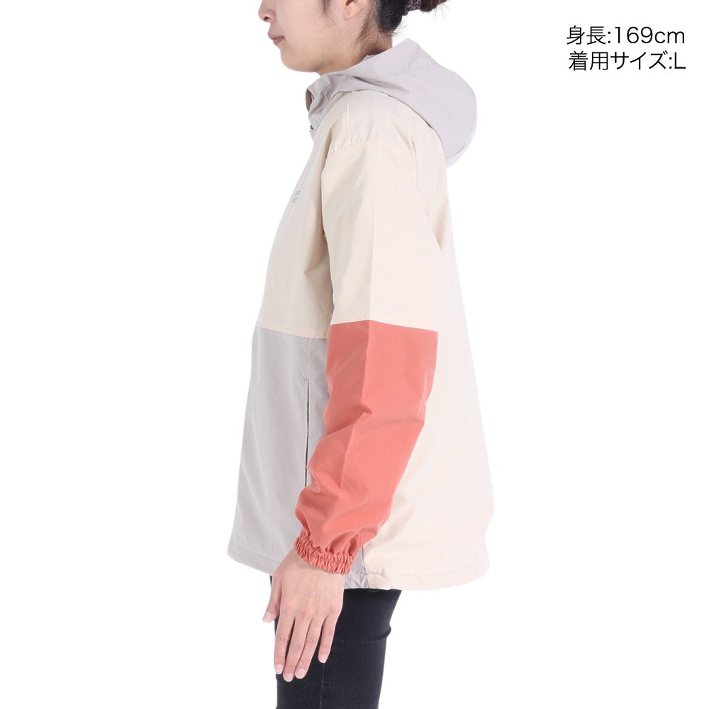 クリフメイヤー（KRIFF MAYER）（レディース）アウター ジャケット 花粉ドロップ アクティブフードジャケット 2337818L-9:NATURAL ホワイト×ピンク