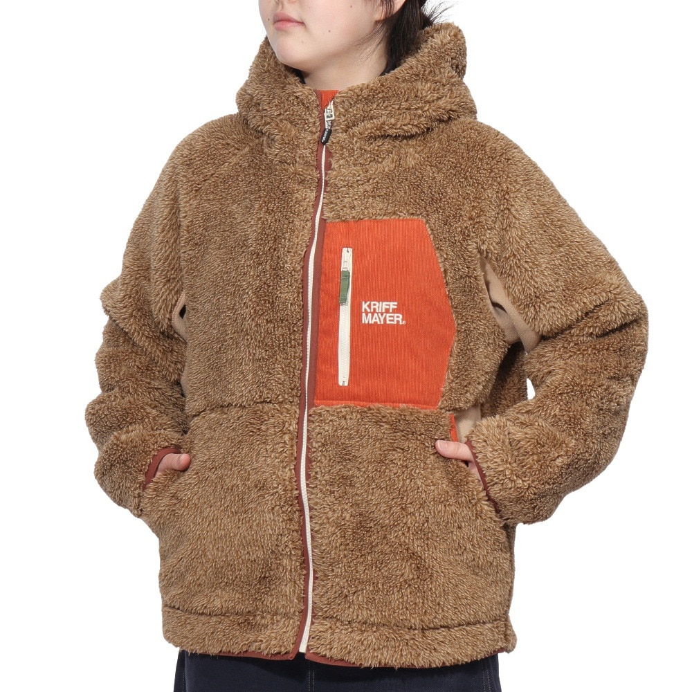 クリフメイヤー（KRIFF MAYER）（レディース）ボア ブルゾン シャギーボア フード ジャケット 2414411L:20:BEIGE ベージュ デートコーデにおすすめ