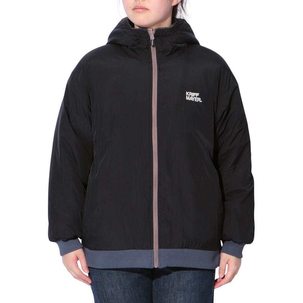 クリフメイヤー（KRIFF MAYER）（レディース）アウター ブルゾン ひっくりジャケット リバーシブル 2414415L 19 BLACK ブラック フリースジャケット
