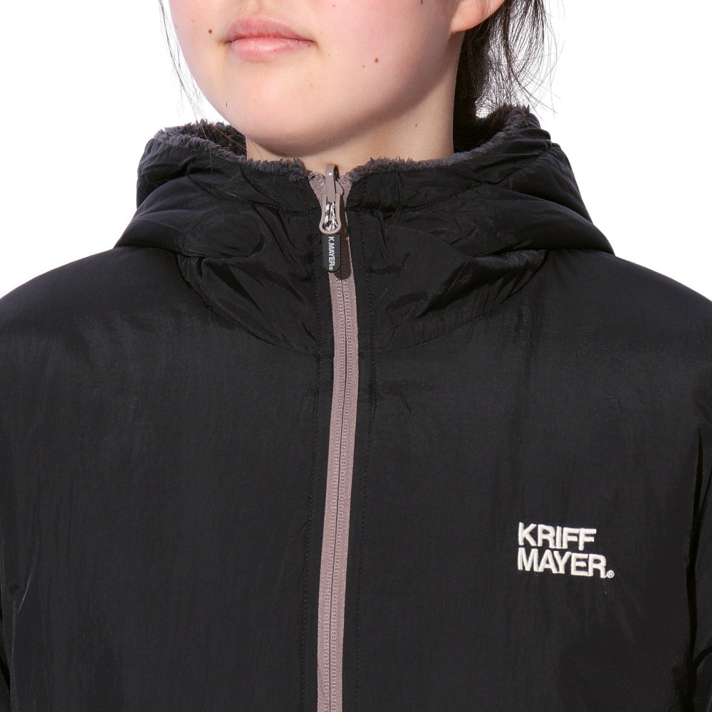 クリフメイヤー（KRIFF MAYER）（レディース）アウター ブルゾン ひっくりジャケット リバーシブル 2414415L 19 BLACK ブラック フリースジャケット