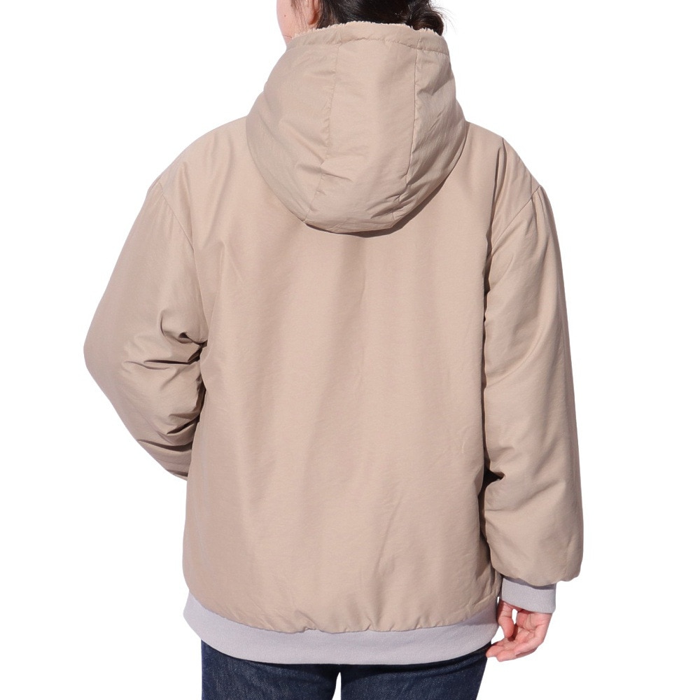 クリフメイヤー（KRIFF MAYER）（レディース）アウター ブルゾン ひっくりジャケット リバーシブル 2414415L 20 BEIGE ベージュ フリースジャケット