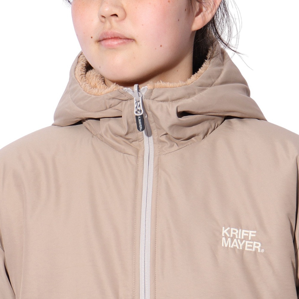 クリフメイヤー（KRIFF MAYER）（レディース）アウター ブルゾン ひっくりジャケット リバーシブル 2414415L 20 BEIGE ベージュ フリースジャケット