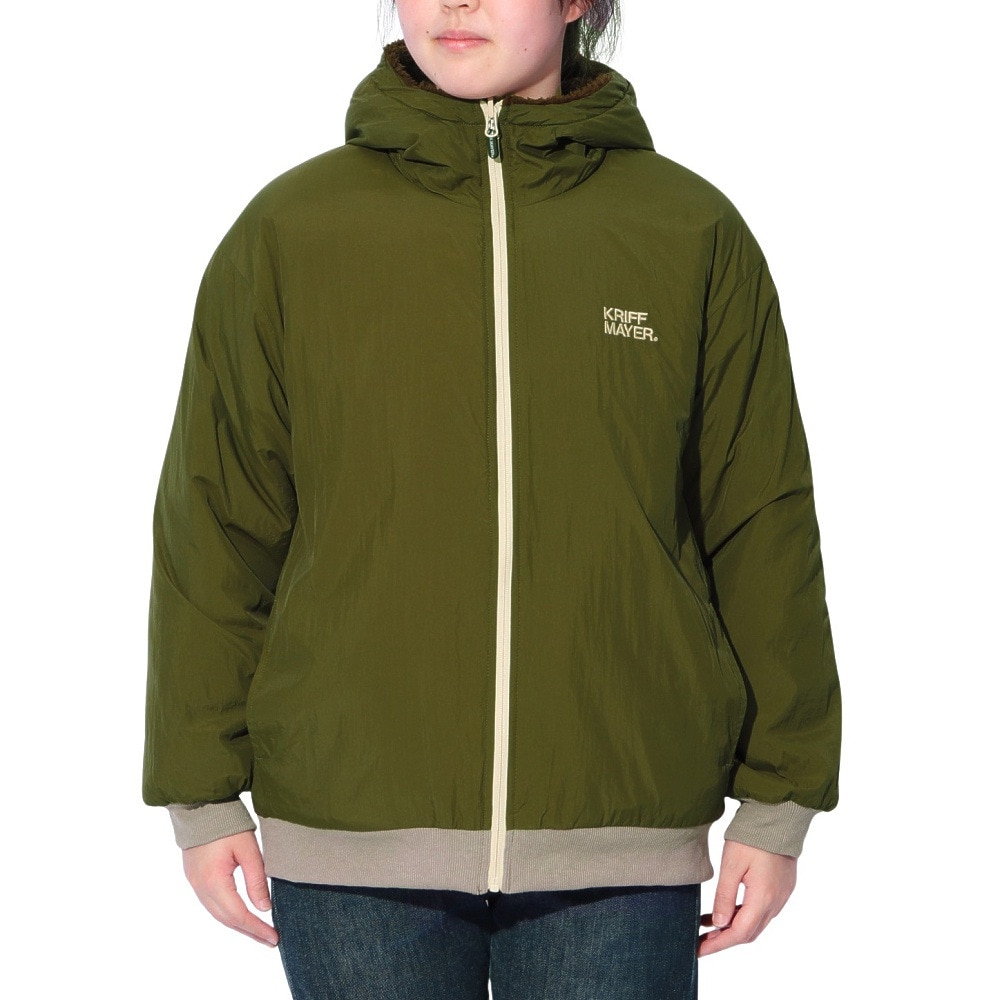 クリフメイヤー（KRIFF MAYER）（レディース）アウター ブルゾン ひっくりジャケット リバーシブル 2414415L 69 KHAKI カーキ フリースジャケット