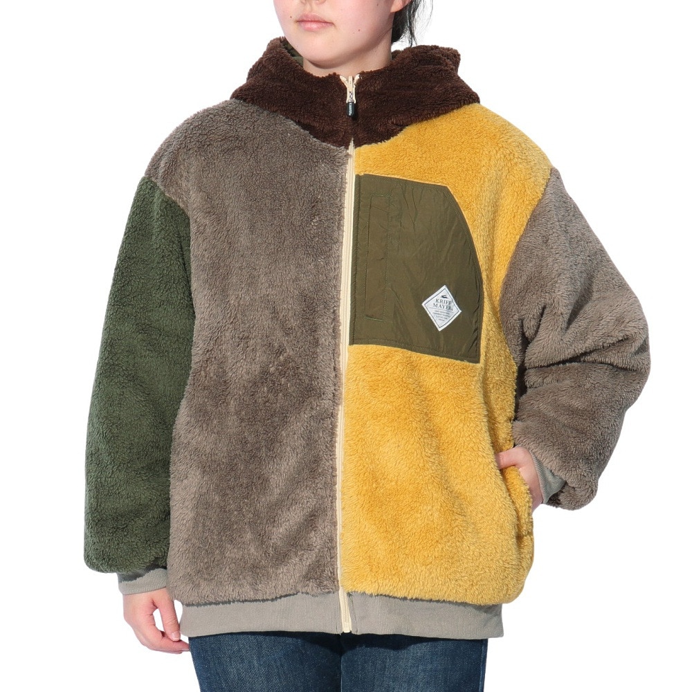 クリフメイヤー（KRIFF MAYER）（レディース）アウター ブルゾン ひっくりジャケット リバーシブル 2414415L 69 KHAKI カーキ フリースジャケット