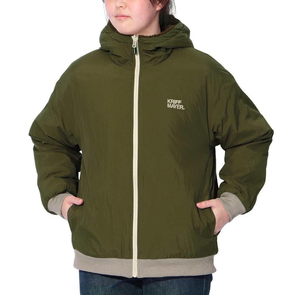 クリフメイヤー（KRIFF MAYER）（レディース）アウター ブルゾン ひっくりジャケット リバーシブル 2414415L 69 KHAKI カーキ フリースジャケット