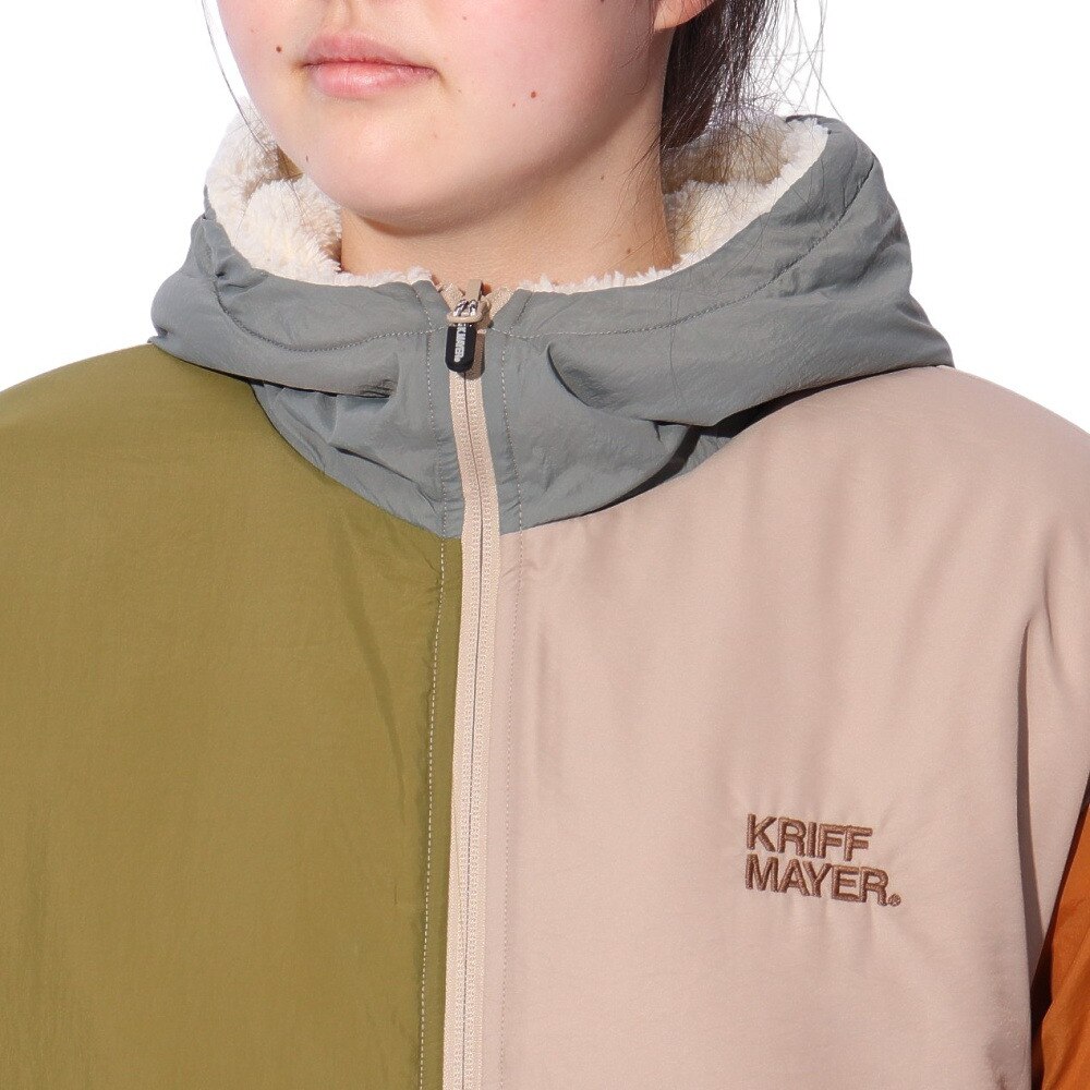 クリフメイヤー（KRIFF MAYER）（レディース）アウター ブルゾン ひっくりジャケット リバーシブル 2414415L 90 MULTI-COL マルチカラー フリースジャケット