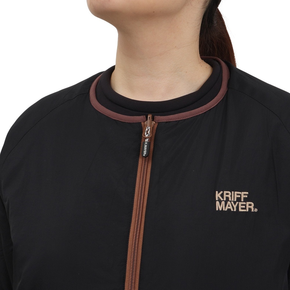 クリフメイヤー（KRIFF MAYER）（レディース）アウター ブルゾン ノーカラーひっくりジャケット リバーシブル 2414416L 19 BLACK ブラック