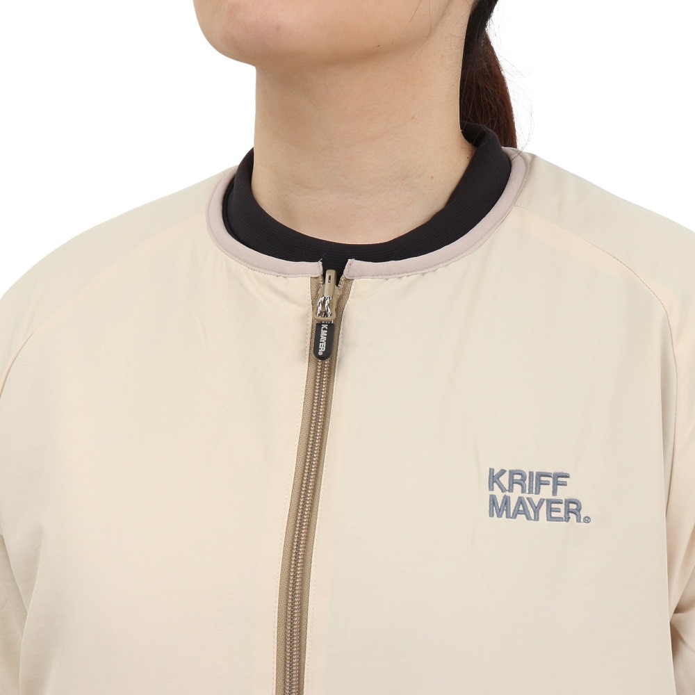 クリフメイヤー（KRIFF MAYER）（レディース）アウター ブルゾン ノーカラーひっくりジャケット リバーシブル 2414416L 9 NATURAL キナリ
