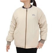 (レディース)ノーカラーひっくりジャケット リバーシブル 2414416L