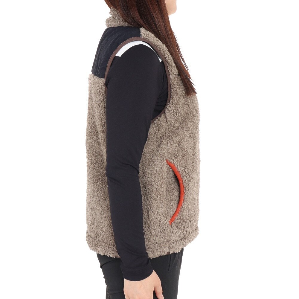 クリフメイヤー（KRIFF MAYER）（レディース）シャギーボアベスト 2314409L-15:GRAY グレー