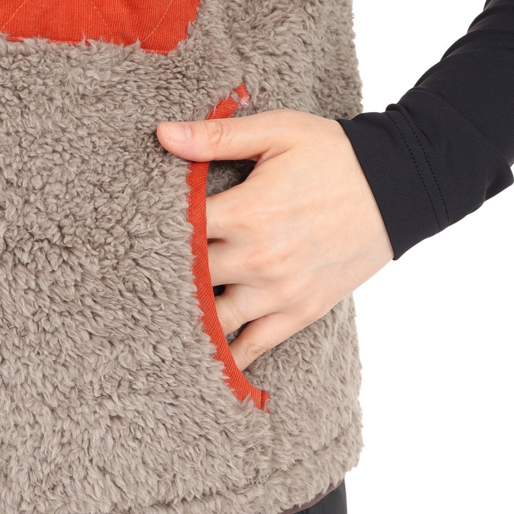 クリフメイヤー（KRIFF MAYER）（レディース）シャギーボアベスト 2314409L-15:GRAY グレー