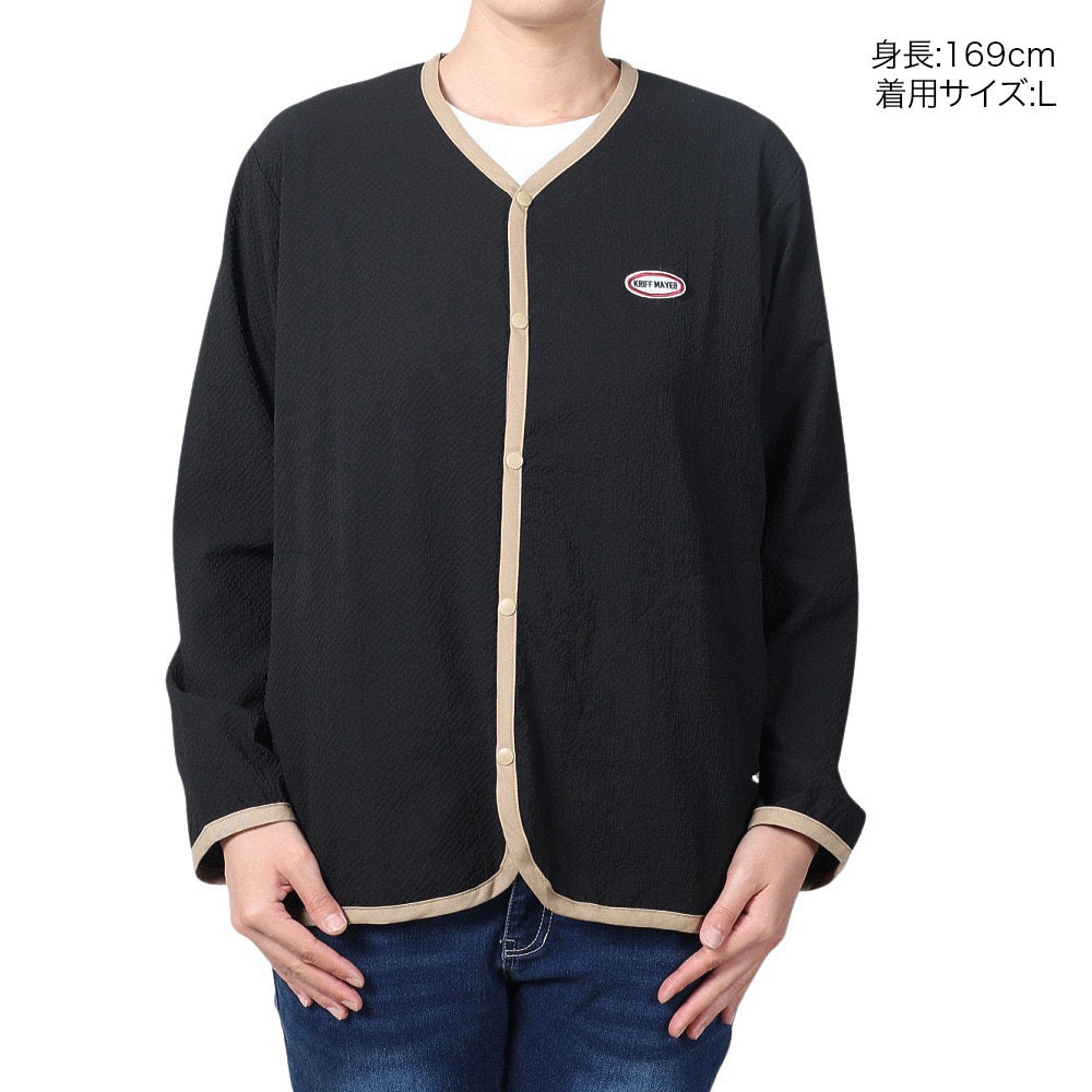 クリフメイヤー（KRIFF MAYER）（レディース）スズシゲ 布帛 カーデ ジャケット 2347822L-19 BLACK アウター