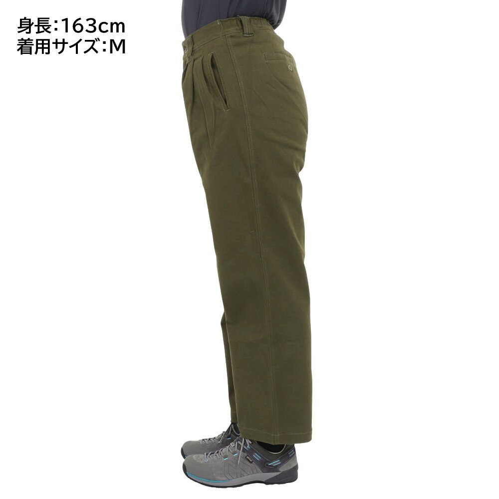 クリフメイヤー（KRIFF MAYER）（レディース）パンツ ボトム 起毛タックワイドパンツ 2315119L-69:KHAKI カーキ