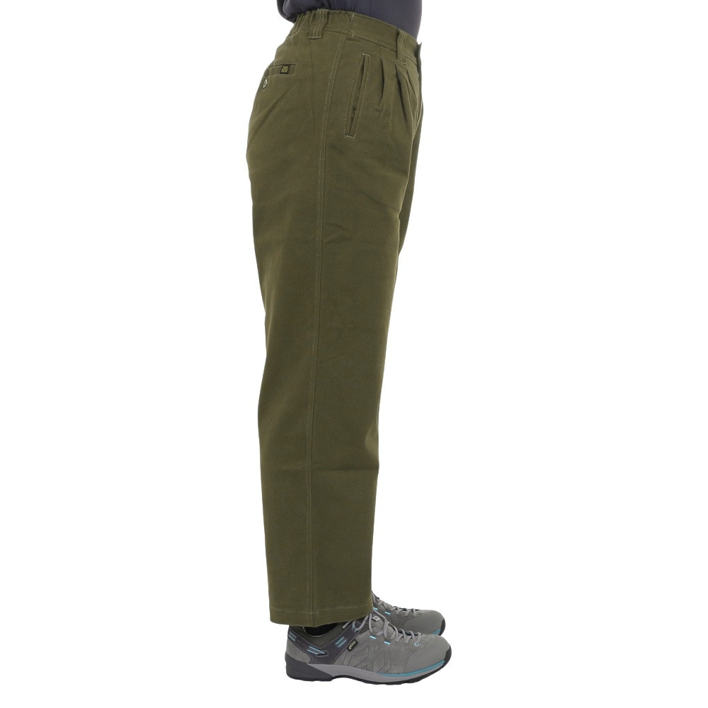 クリフメイヤー（KRIFF MAYER）（レディース）パンツ ボトム 起毛タックワイドパンツ 2315119L-69:KHAKI カーキ